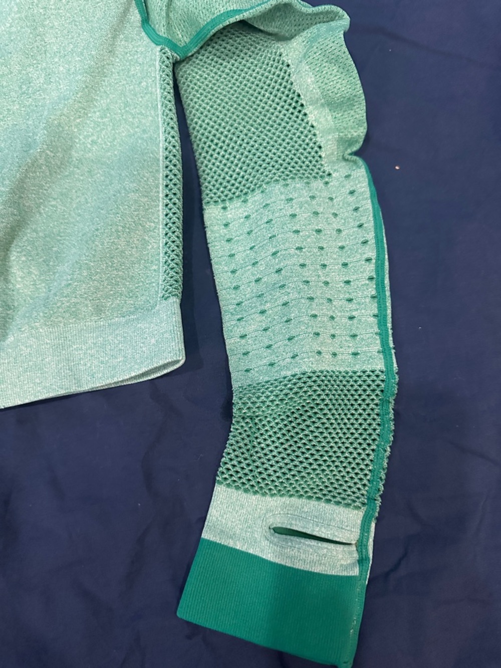 Bombshell Sportswear Teal Green Mesh Crop Top Size M/L - Picture 5 of 7